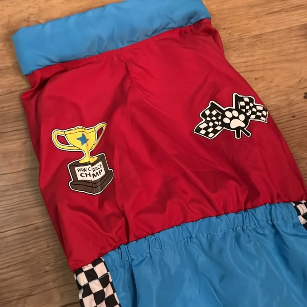 Hide and Eek Dog Race Car Driver Costume Size Medium
